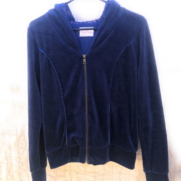 Beach Bunny Jackets & Blazers - Beach Bunny Lounge Velvet Hoodie